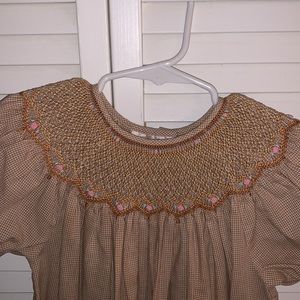 Toddler girls smocked bishop dress by Rosalina